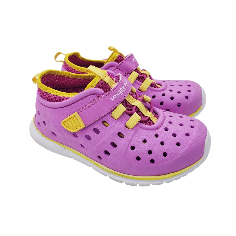 London Fog Pink Mud Puppie Slip On Water Shoes Sneakers Girls Toddler Size 9
